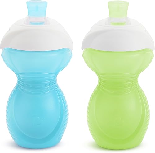 Munchkin® Click Lock™ Bite Proof Sippy Cup, 9 Ounce,2 Count (Pack of 1), Plastic, Blue/Green - Jamouz
