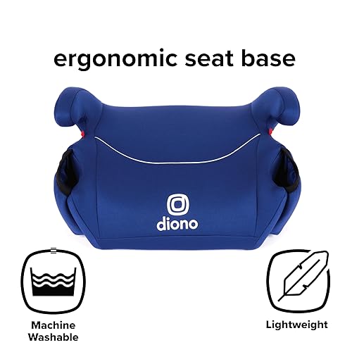 Diono Solana, No Latch, Pack of 2 Backless Booster Car Seats, Lightweight, Machine Washable Covers, Cup Holders, Black - Jamouz