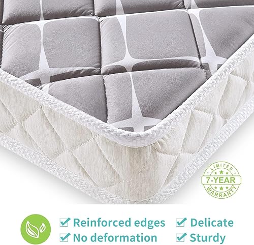 Premium Dual-Sided Baby Crib Mattress and Toddler Mattress - 52' x 27.6' x 5' - Breathable - Firm Soft - Fits Standard Cribs and Toddler Beds - Jamouz