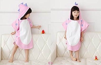 Soft Cotton Baby Bath Towel Beach Towel Bathrobe for Kids 0-8 years - Jamouz