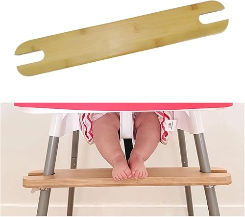 High Chair Footrest, Adjustable Height Natural Bamboo Baby Highchairs Pedal, Suitable for IKEA Antilop High Chair Footstool - Jamouz