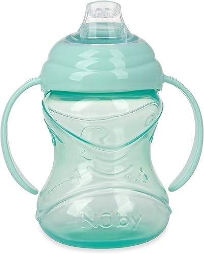 Nuby Clik-It Soft Spout No-Spill Training Sippy Cup with Handles - (3-Pack) 10 Oz - 4+ Months - Neutral - Jamouz