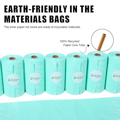 Baby Disposable Diaper Bags, Waste Bags 8 Refill Rolls/120 Bags with Dispenser, Convenient and Quick Diaper Disposal, Unscented - Jamouz