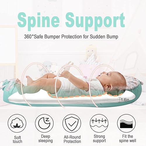 Viviland Baby Lounger, Bionic Design Baby Nest Baby Lounger for Newborn 0-24 Months, Soft Cotton Breathable Lounger Pillow for Infants, Butterfly Newborn Lounger - Jamouz