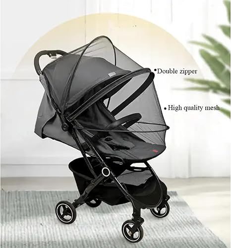Mosquito Net Universal Stroller Netting - Mosquito Netting for Strollers - Durable Stroller Netting - Double Zipper Design Netting - Jamouz
