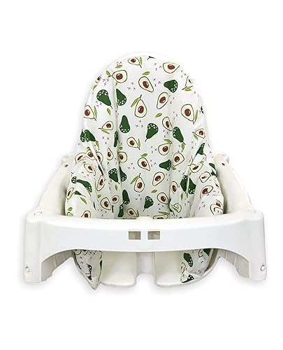 High Chair Cover for IKEA Antilop High Chair,Cotton Cover for Inflatable Cushion, Cushion Cover for High Chairs for Babies and Toddlers, High Chair Accessories, It is Only Cover! (Brown Rainbow) - Jamouz