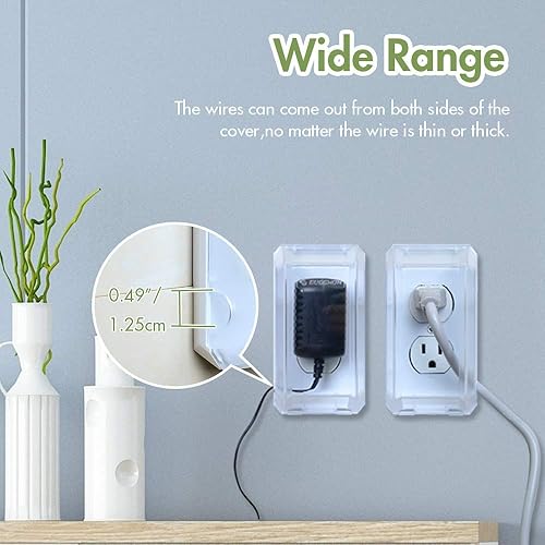 EUDEMON Baby Safety Electrical Outlet Cover Box Childproof Large Plug Cover for Babyproofing Outlets Easy to Install & Use (1 Pack,Transparent) - Jamouz