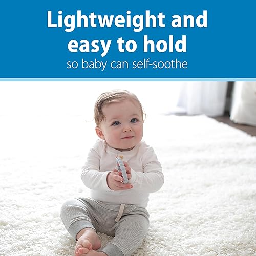 Dr. Brown's Flexees Beaded Teether Rings, 100% Silicone, Soft & Easy to Hold, Encourages Self-Soothe, 3 Pack, Pink, White, Gray, BPA Free, 3m+ - Jamouz