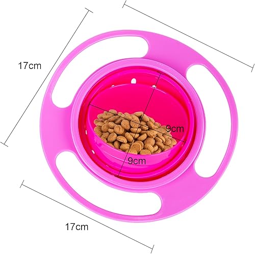 Berry President Magic Bowl 360 Degree Rotation Spill Resistant Gyro Bowl with Lid For Toddler Baby Kids Childre (Pink) - Jamouz
