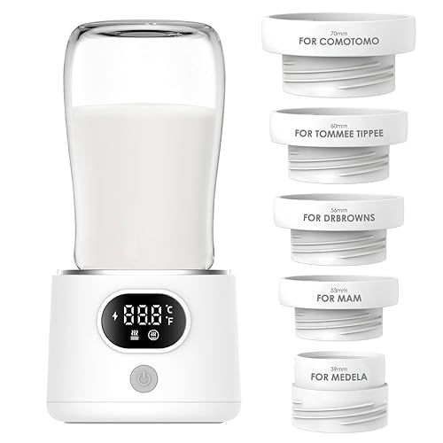 DrBash Portable Bottle Warmer for Travel, Leak-Proof Travel Baby Bottle Warmer with Fast Heating for Breastmilk, Safety Material Baby Bottle Warmer for Dr. Brown, Medela, Tommee Tippee, ComoTomo, - Jamouz