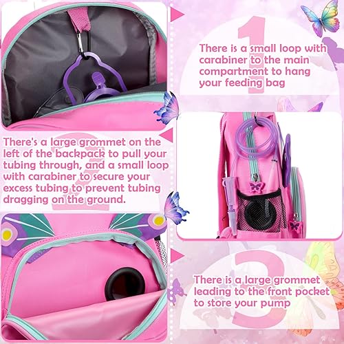 Feeding Tube Backpack g Tube Gj Backpack for Enteral Feeding Pump Gtube Accessories, Bag Only(Unicorn) - Jamouz