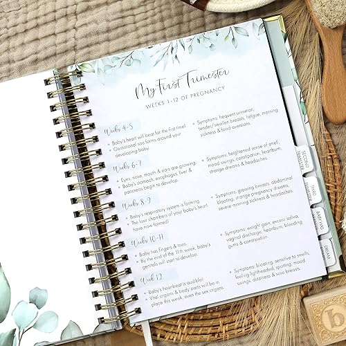 ZICOTO Pregnancy Journal and Memory Book with Stickers and Keepsake Pocket - Lovely Must Have Gift for First Time Moms to Be - The Perfect Planner to Track Your Little Ones Life-Changing Journey - Jamouz