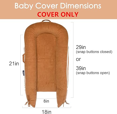 MEXXI Baby Nest Replacement Cover | Premium Quality Cotton | Hypoallergenic Lounger Cover Cotton Newborn Lounger Cover(Cover Only) (Corduroy Sage Green) - Jamouz