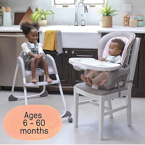Ingenuity Full Course 6-in-1 High Chair - Baby to 5 Years Old, 6 Convertible Modes, 2 Dishwasher Safe Trays - Astro, 13108 - Jamouz