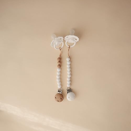 mushie 100% Silicone Baby Pacifier Clip BPA Free | Eva (Mauve) - Jamouz