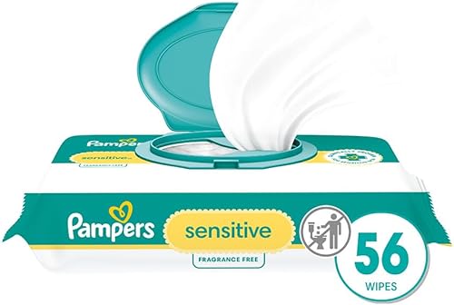 Pampers Sensitive Baby Wipes, Water Based, Hypoallergenic and Unscented, 8 Flip-Top Packs, 4 Refill Packs (1008 Wipes Total) - Jamouz