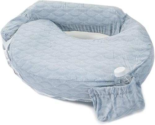 My Brest Friend Inflatable Travel Nursing Pillow for Breastfeeding, Bottlefeeding & Posture Support with Slipcover, Horizon - Jamouz
