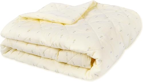 TWINOR Baby Muslin Quilt Blanket，Warm and Lightweight Crib Quilt Neutral Comforter for Newborn and Toddler Boys Girls (Light Yellow) - Jamouz