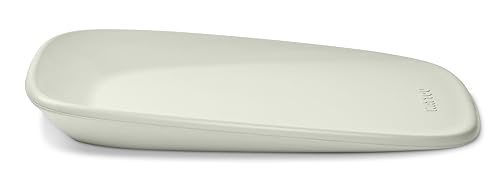 Nattou Softy Changing Pad - Wipeable Baby Changing Mat- Durable, Water-Resistant, Cocoon Shape with Honeycomb Bottom Grips BPA-Free, Assimilates Room Temperature - Grey - Jamouz
