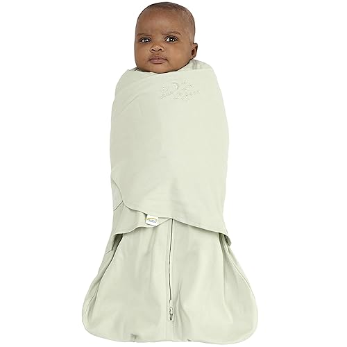 HALO 100% Cotton Sleepsack Swaddle, 3-Way Adjustable Wearable Blanket, TOG 1.5, Baby Blue, Newborn, 0-3 Months - Jamouz