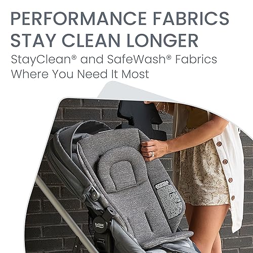 Britax Willow Grove SC Baby Travel System, Infant Car Seat and Stroller Combo with Alpine Base, ClickTight Technology, SafeWash, Pindot Stone - Jamouz