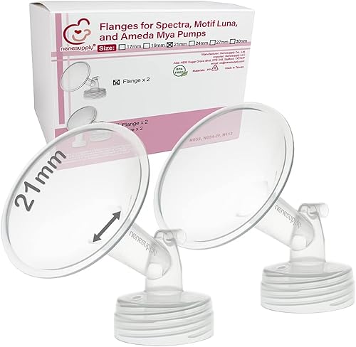 Nenesupply 2pc 17mm Flanges Compatible with Spectra S1 Spectra S2 Synergy Gold Breastpumps Replacement to Spectra Pump Parts and Spectra Flange Replace Spectra S2 Parts and Spectra 17mm - Jamouz