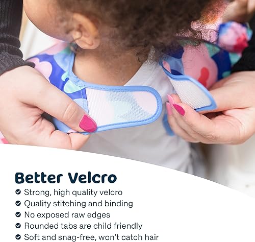 Tiny Twinkle Mess Proof Baby Bib - Waterproof Toddler and Baby Apron Bib - Machine Washable - PFAS and BPA Free - Jamouz