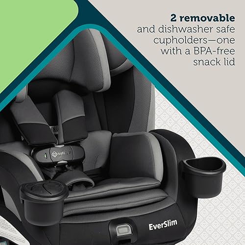 Safety 1st Everslim DLX Slim Convertible Car Seat– A 4-in-1 Convertible Child Safety Car Seats; Baby Car Seats for 5-100 lbs, Dunes Edge - Jamouz