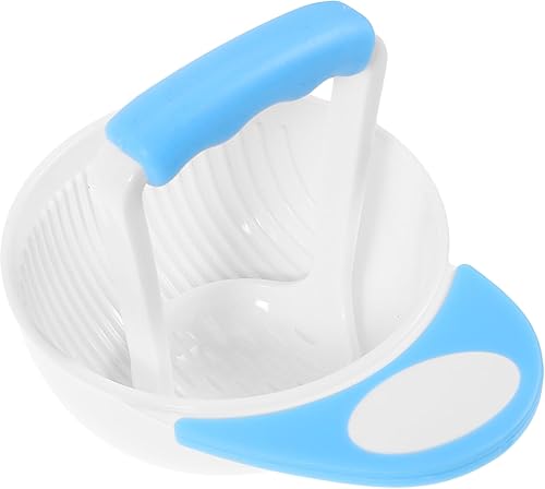Baby Food Masher Bowl Set - Easy Grip Handle, Non-Slip Design, Multi-Purpose Manual Grinder for Fruits & Vegetables, Sky-Blue, 5.90x4.52x2.36 Inches - Jamouz