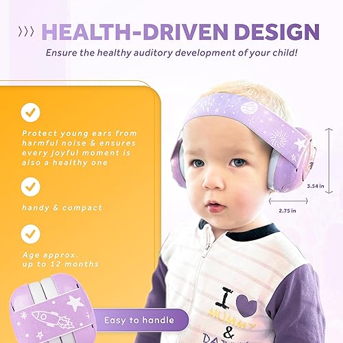 Schallwerk ® Mini+ Baby Ear Muffs – Noise Protection for Babies, Infants, Toddlers – CE & ANSI Certified Headphones - Jamouz