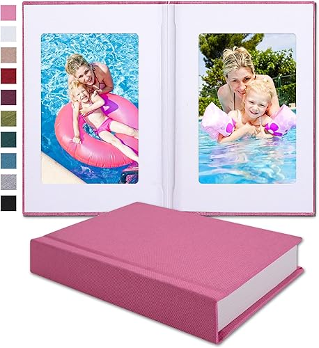Small 4x6 Photo Album with Writing Space Holds 30 Photos Ideal for Wedding Theme-Album and Baby Photo Album (Beige) - Jamouz
