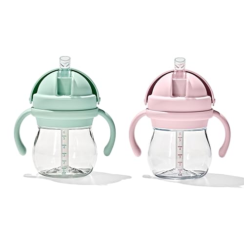 OXO Tot Transitions Straw Cup with Handles 6 oz. - Opal and Dusk - 2 Pack - Jamouz