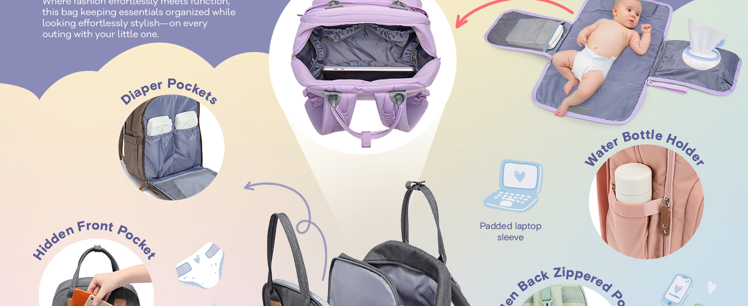 diaper bag backpack baby bag travel essentials