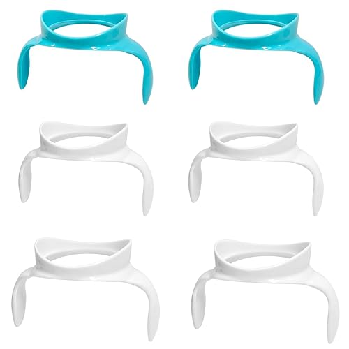 Replacement Bottle Handles Compatible with Avent Anti-Colic Bottle Series (White & Blue, 6 Pack) - Jamouz