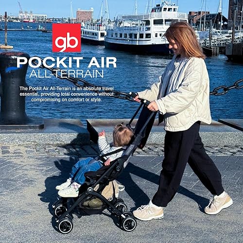gb Pockit Air All Terrain Ultra Compact Lightweight Travel Stroller with Breathable Fabric in Velvet Black - Jamouz