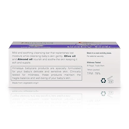 Himalaya Moisturizing Baby Bar, Mild and Moisturizing Bar Soap for Baby, 4.41 oz, 3 Pack - Jamouz
