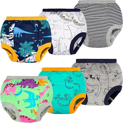 BIG ELEPHANT Toddler Training Pants, Soft Cotton Absorbent Training Underwear for Baby Boys & Girls - Jamouz