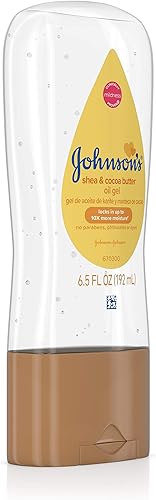 Johnson's Baby Oil Gel, Moisturizing Baby Massage Mineral Oil Enriched with Shea & Cocoa Butter, Dry Skin Relief for Babies, Kids & Adults, Nourishing & Gentle on Delicate Skin, 6.5 fl. oz - Jamouz