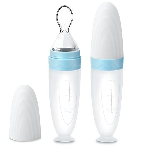 Termichy Baby Food Dispensing Spoon: Squeeze Feeder Dispenser for Baby - Self Feeding Bottle Spoon - Jamouz