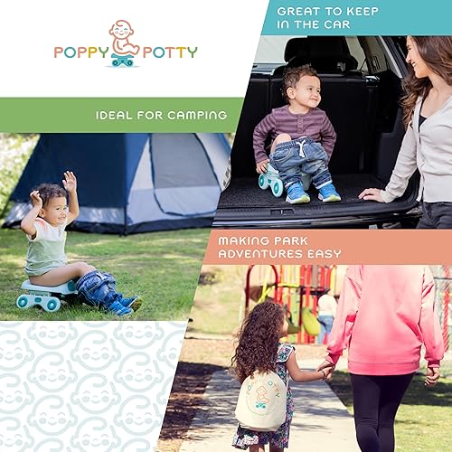 Logie & Gray Pink Travel Potty Seat for Toddler – Lightweight & Strong 110lbs Capacity with 20 Liners, US BPI & Europe OK Compost Certified – Portable Potty Seat for Toddler Travel Potty for Car - Jamouz