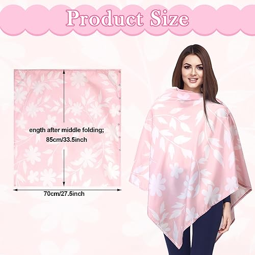 2 Pcs Nursing Cover for Breastfeeding Soft Breastfeeding Cover for Infants Nursing Apron Cover with Flowers and Leaf for Mother Breastfeeding - Jamouz