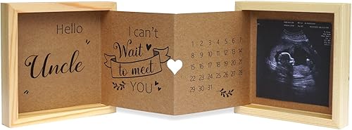 Pregnancy Announcement for Grandparents, Grandparents Baby Announcement Ideas Sonogram Picture Frame Wooden Keepsake Box, First Time Grandparents Gift - Jamouz