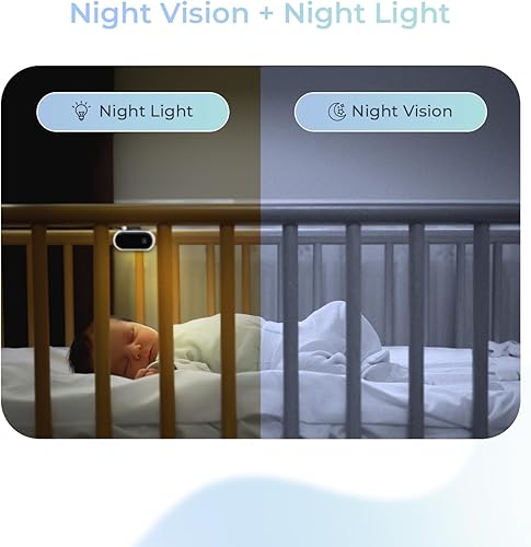 Tiny Traveler Ai Smart Wireless Baby Car Monitor - AI-Powered Safety Alerts: Cry/Laugh/Stand Detection, Virtual Fence, Long Range 1000ft Night Vision Lullabies Night Light - Jamouz