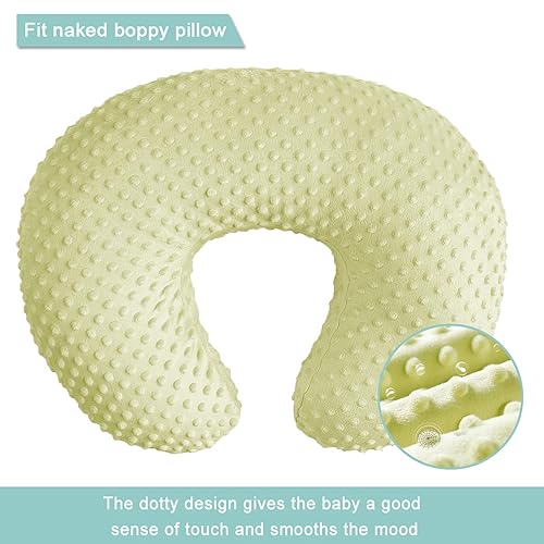 OWLOWLA Minky Nursing Cover, Breastfeeding Pillow Slipcover Fits Nursing Pillow for Baby Boy Girl(Baby Blue) - Jamouz