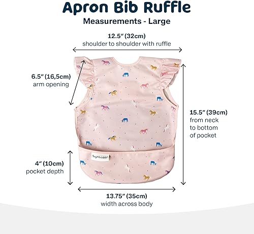 Tiny Twinkle Mess Proof Baby Bib - Waterproof Toddler and Baby Apron Bib - Machine Washable - PFAS and BPA Free - Jamouz