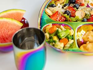 ahimsa stainless steel plates kids set of dishes ahimsa stainless steel plates