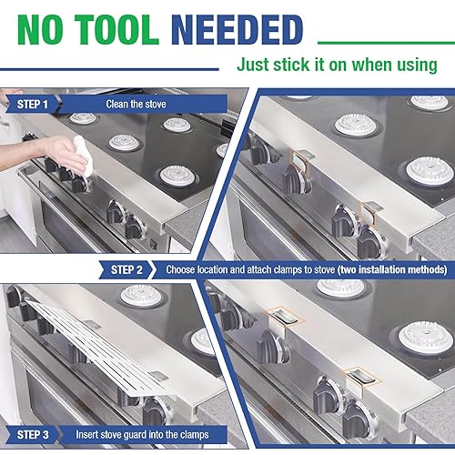 Adjustable Child Safety Stove Guard - Heavy-Duty Heat- Resistant Child Proof Stove Guard That Protects from Burns and Scalds 17”-34” - Jamouz