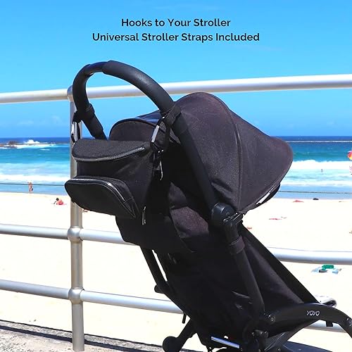 Suessie Fanny Pack Diaper Bag - with Baby Changing Pad & Waterproof Wipes Pocket - Stroller Organizer - Jamouz