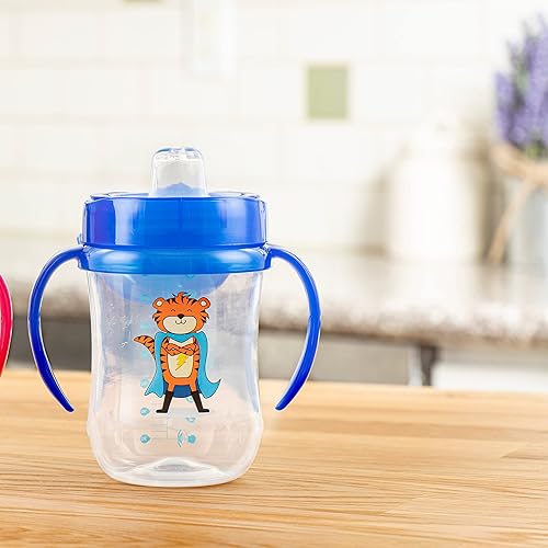 Dr. Brown's Transition Sippy Cup with Soft Spout - Blue - 6oz - 6m+ - Jamouz