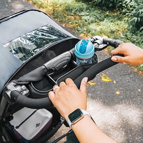 Chicco Activ3 Jogging Stroller Travel System, Includes Chicco KeyFit 30 Infant Car Seat with Base, Lightweight Aluminum Frame, Stroller and Car Seat Combo, Baby Travel Gear | Solar/Grey - Jamouz